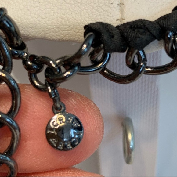 J Crew Black Fabric and Green Rhinestone Necklace - Picture 11 of 11